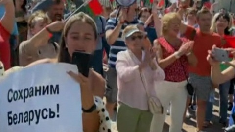 В Минске перекрыли проспект Независимости, на митинг приехал премьер