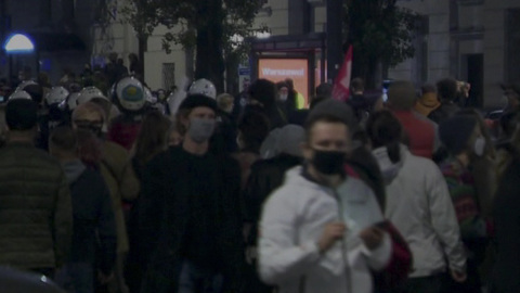 В Варшаве полиция применила силу для разгона протестующих