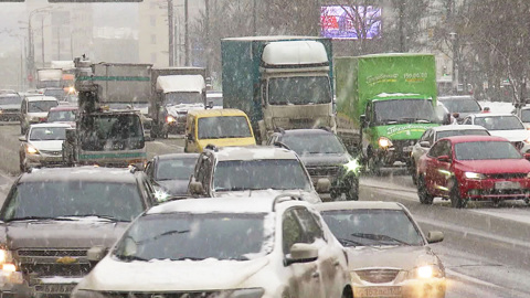 Пробки до восьми баллов ожидаются сегодня вечером в Москве