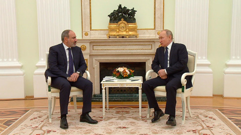 Встреча Владимира Путина и Никола Пашиняна проходит в Москве