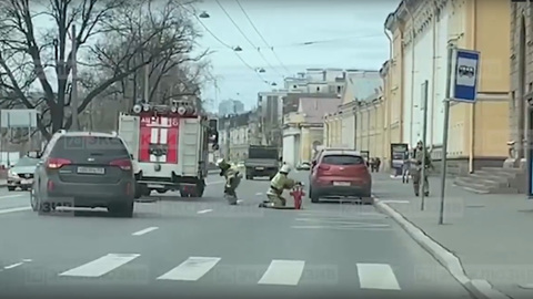 В Петербурге горит учебный корпус Военно-космической академии