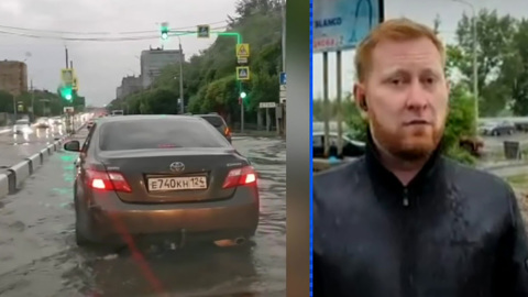 Гроза в Красноярске уничтожила здание церкви