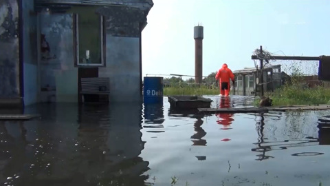Уровень воды в Амуре у Хабаровска продолжает медленно снижаться