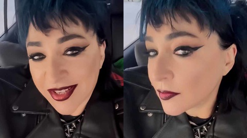 Синие волосы и дерзкие стрелки: Лолита удивила смелым образом
