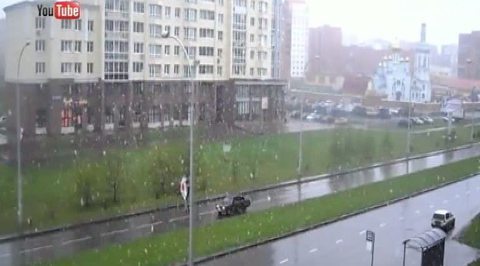 Погодные аномалии: в Кемерове выпал снег