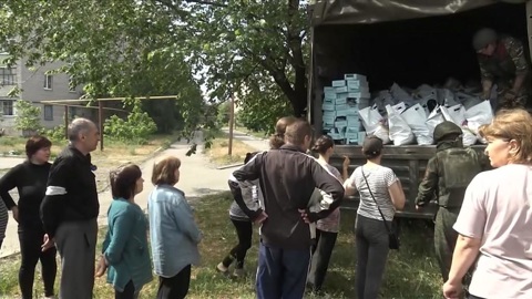 Российские военные доставили гумпомощь в Красный Лиман