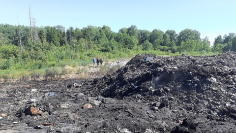 В Тутаевском районе ликвидировали возгорание на мусорном полигоне