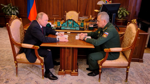 Доклад Шойгу Путину: кадры за несколько минут до встречи