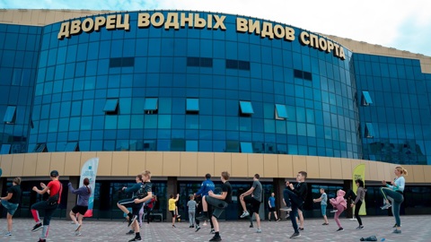 Утренняя зарядка у Дворца водных видов спорта пройдет 16 июля