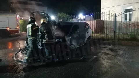 В центре Иванова подожгли кроссовер