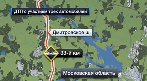 Бензовоз столкнулся с двумя грузовиками на севере Подмосковья