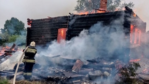 В деревне Борисцево Кольчугинского района сгорел частный дом