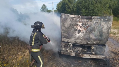 В Александровском районе сгорел автомобиль