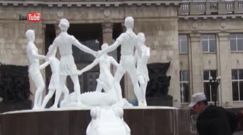 Не прошло и месяца: фонтан "Детский хоровод" в Волгограде закрыли на ремонт