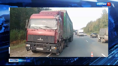 На трассе в Марий Эл ГАЗ влепился в МАЗ