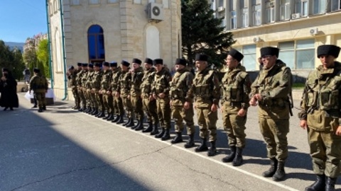 Казачий отряд добровольцев из Дагестана отправляется в зону Специальной военной операции