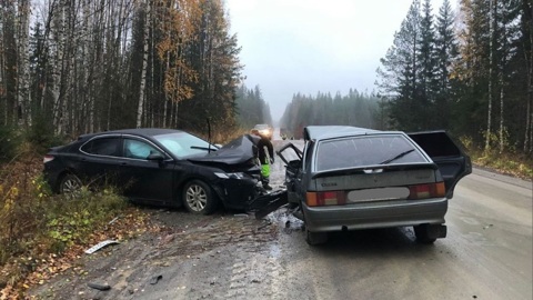 В Суоярвском районе столкнулись два автомобиля