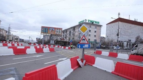 В Улан-Удэ оставят измененную схему движения на площади Комсомольской  