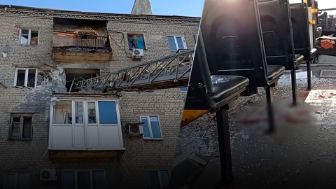 В Донецке осколки снарядов попали в автобус с людьми