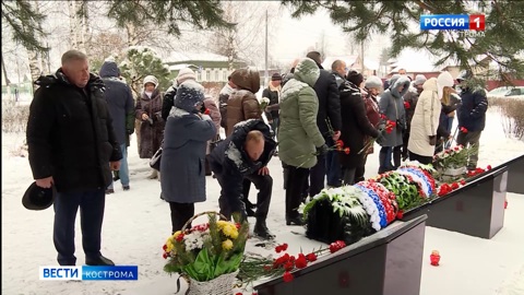 В Нерехте открыли мемориал в честь погибших воинов-земляков