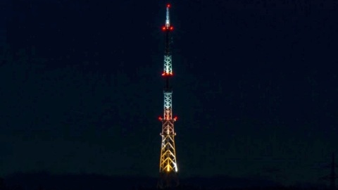 В честь дня рождения ГТРК "Саратов" включили праздничную иллюминацию