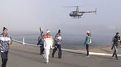 Олимпийский огонь путешествует по Дальнему Востоку