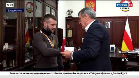 Командир отряда "Шторм-Осетия" Игорь Цгоев удостоен ордена "Слава Осетии"