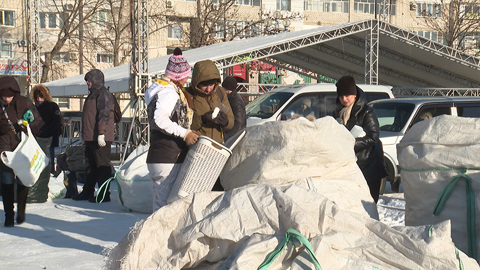 Последняя в этом году акция по раздельному сбору мусора состоялась в Благовещенске