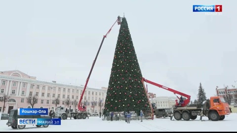 Огни на главной ёлке Йошкар-Олы зажгутся в ближайшие дни