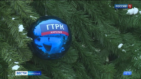Елочный шар "ГТРК Карелия" добрался до Медвежьегорска