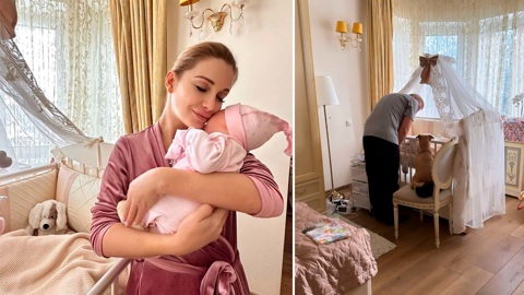 Ольга Орлова показала фото мужа с новорожденной дочерью