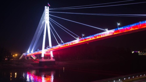 Праздничную подсветку зажгут на мосту Влюбленных в Тюмени 29 июля