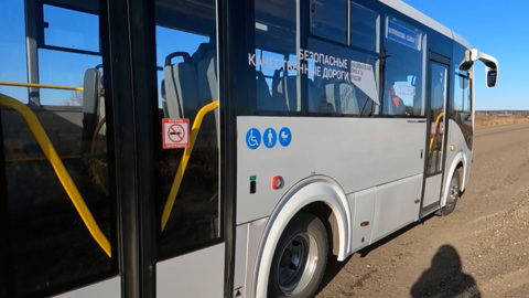 В Екатеринославке на маршрут вышел новый автобус, оборудованный пневмоподвеской
