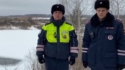 Полицейские Марий Эл спасли провалившегося под лед мужчину