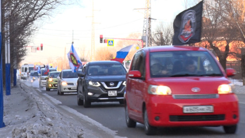 Автопробег памяти погибших воинов собрал в Благовещенске более 70 человек