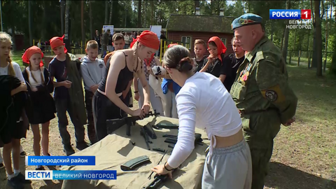 Ветераны СВО встретились с воспитанниками лагеря "Былина" в Новгородском районе