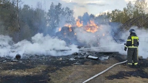 В Марий Эл дети случайно сожгли ангар для хранения сена