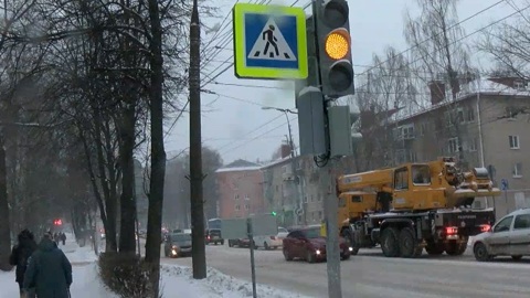 На улице Панфилова в Йошкар-Оле начал работать новый светофор