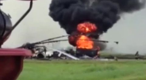 В Хабаровске сгорел Ми-26, принадлежащий МЧС