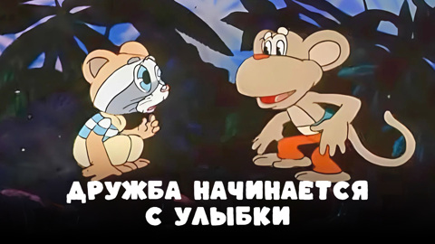 Дружба начинается с улыбки. Песенка из мультика "Крошка Енот"
