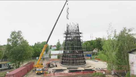 Шуховская водонапорная башня в Выксе "переехала" на новое место