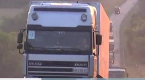 Немецкий конвой попал в аварию на Украине