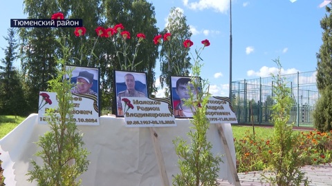 Аллею Памяти высадили в тюменском селе