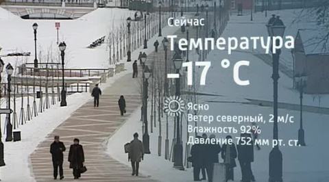 В столице солнечно и морозно