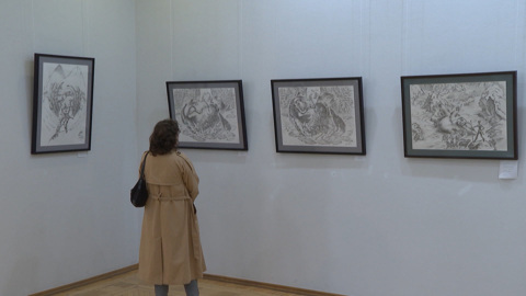 Выставка, посвященная 80-летию народного художника Южной Осетии Ирбега Алборова, открылась во Владикавказе