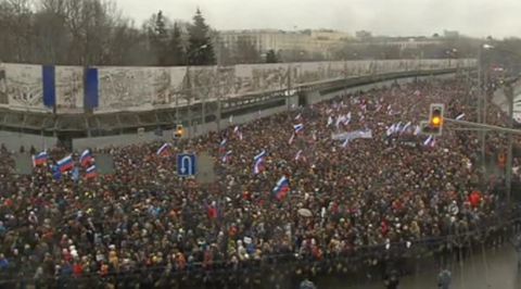 На марш в память о Немцове пришли 16,5 тысячи человек