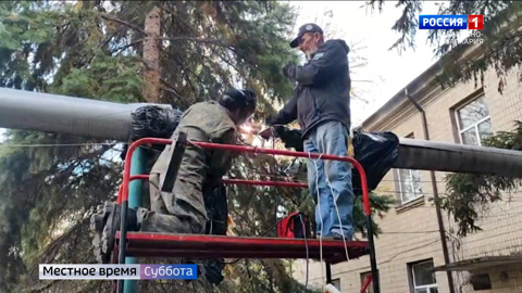 Аварийная бригада из КБР продолжает налаживать теплоснабжение в Херсонской области