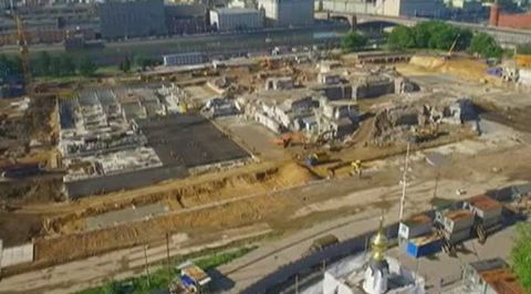 В парке "Зарядье" москвичи смогут прогуляться в 2017 году