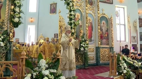 Патриарх Кирилл возглавил литургию в Бресте