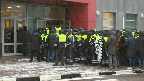 В Москве простились с сотрудниками ДПС, которые стали жертвами нападения